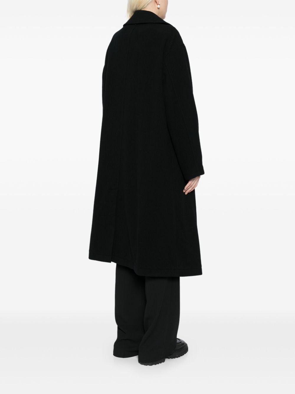 wool single-breasted coat - 4