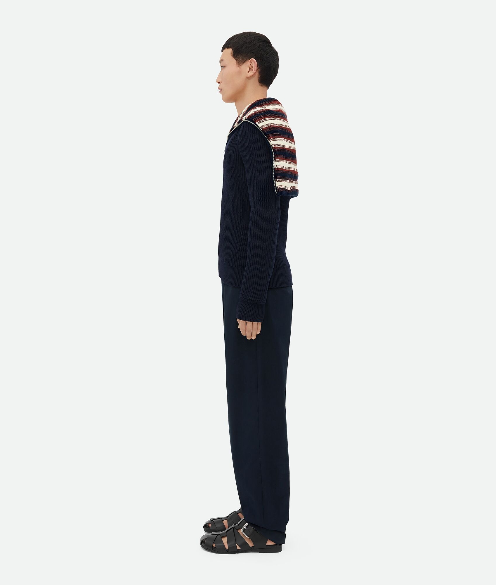 Cotton Striped Cardigan - 2