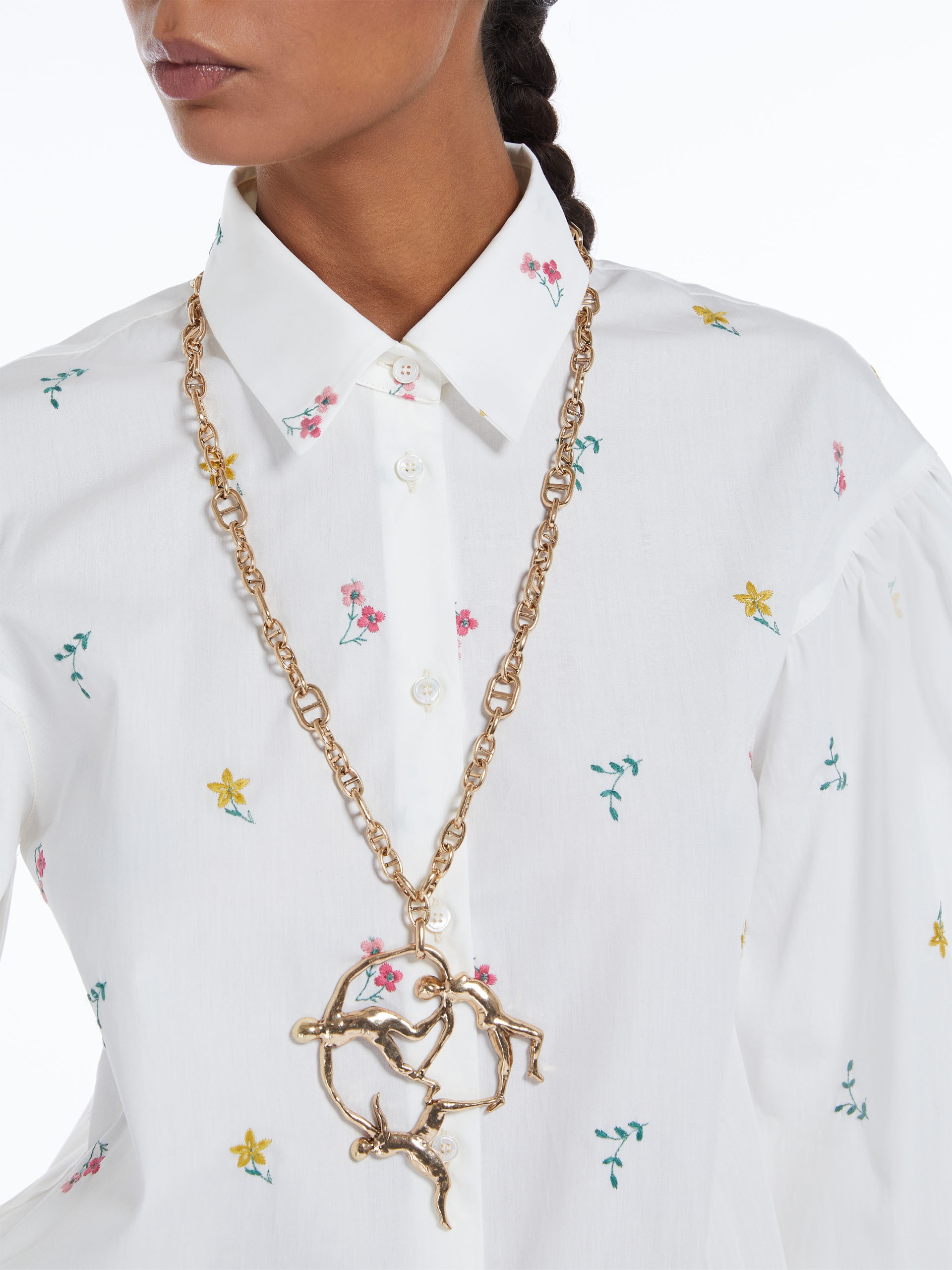 POTENTE Metal necklace with pendant - 3
