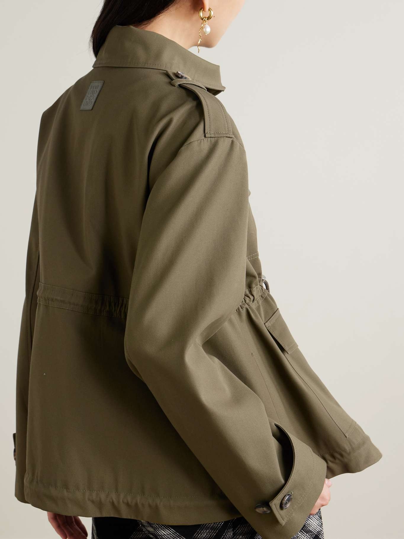 Appliquéd cotton-twill parka - 4