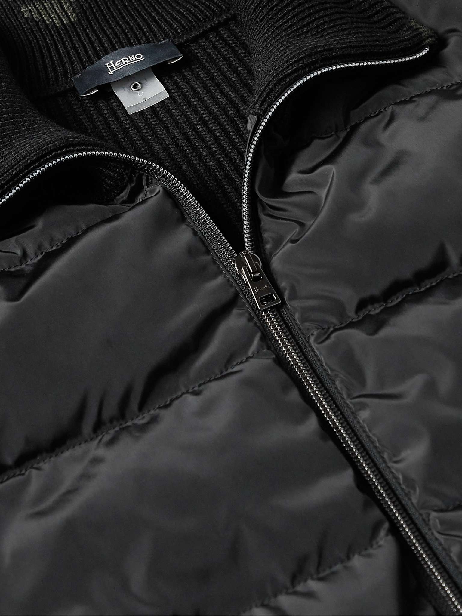 Ribbed Shell-Panelled Virgin Wool Down Jacket - 7