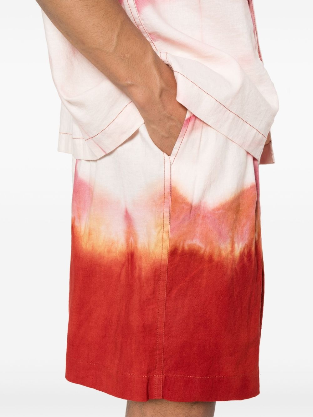 Bridge Grapefruit Clamp-dye shorts - 6