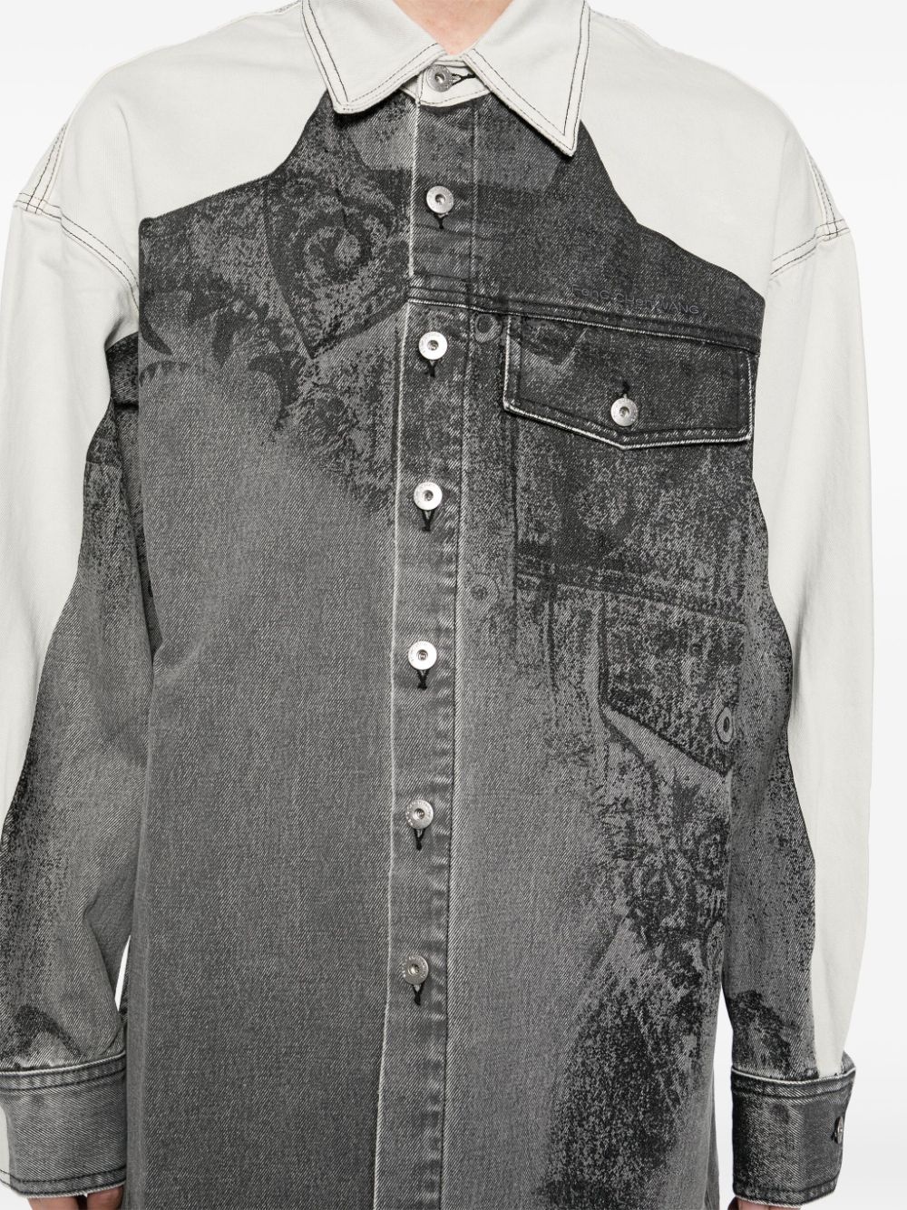 printed denim jacket - 5