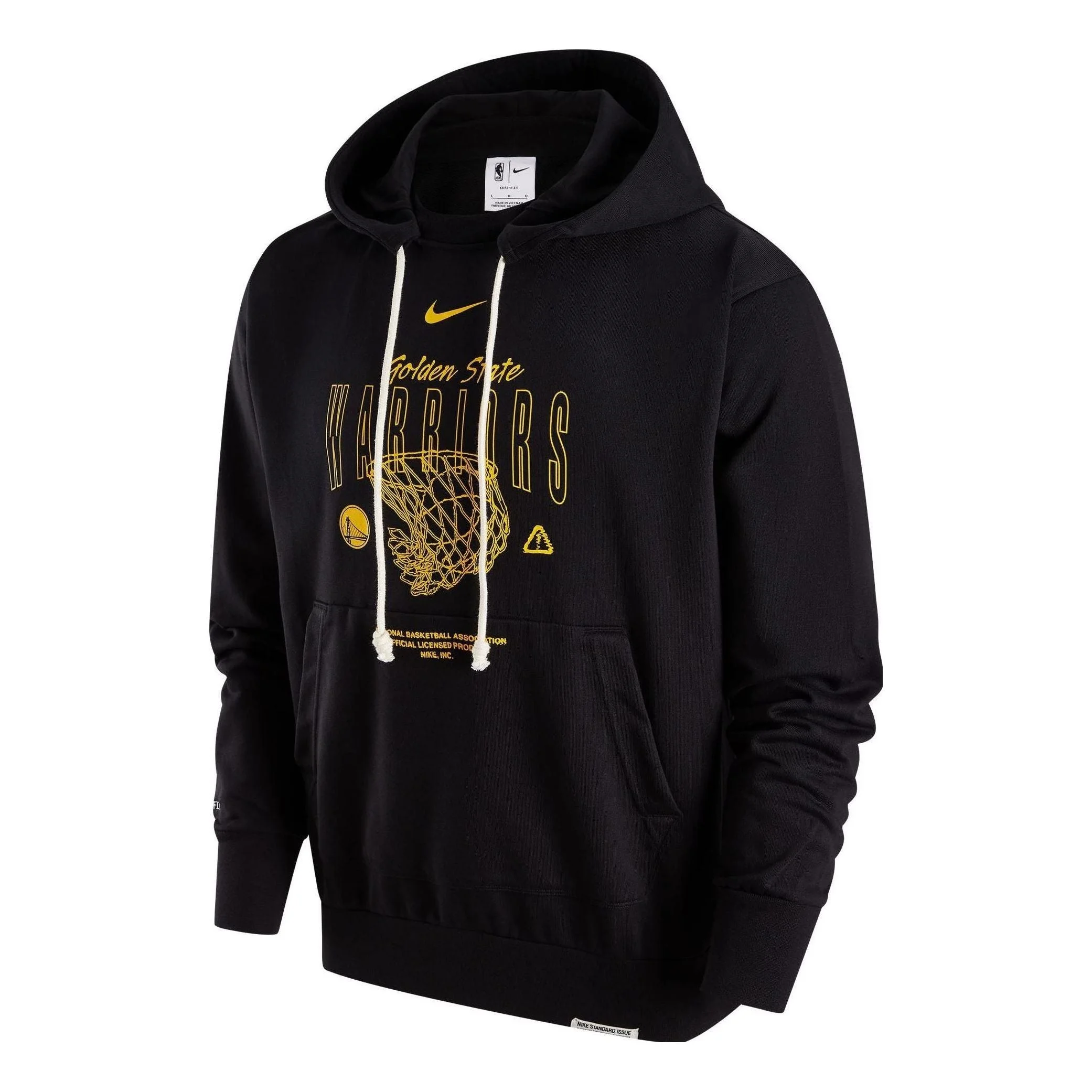 Nike Golden State Warriors Standard Issue Hoodie 'Black Gold' FB4274-010 - 1
