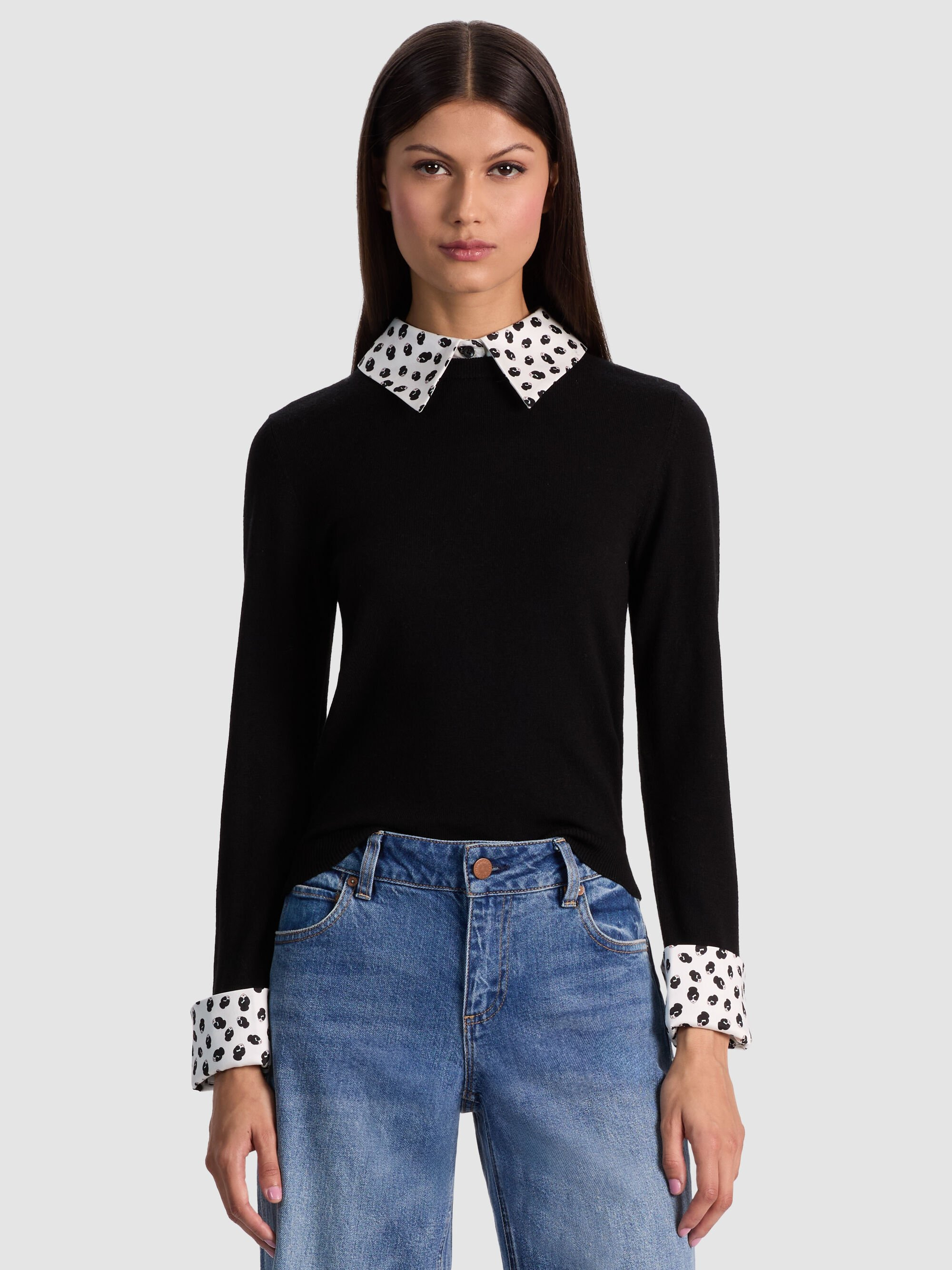 PORLA STACEFACE COLLARED SWEATER - 2