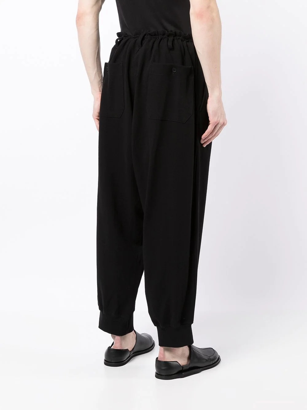 tapered-leg cotton trousers - 4