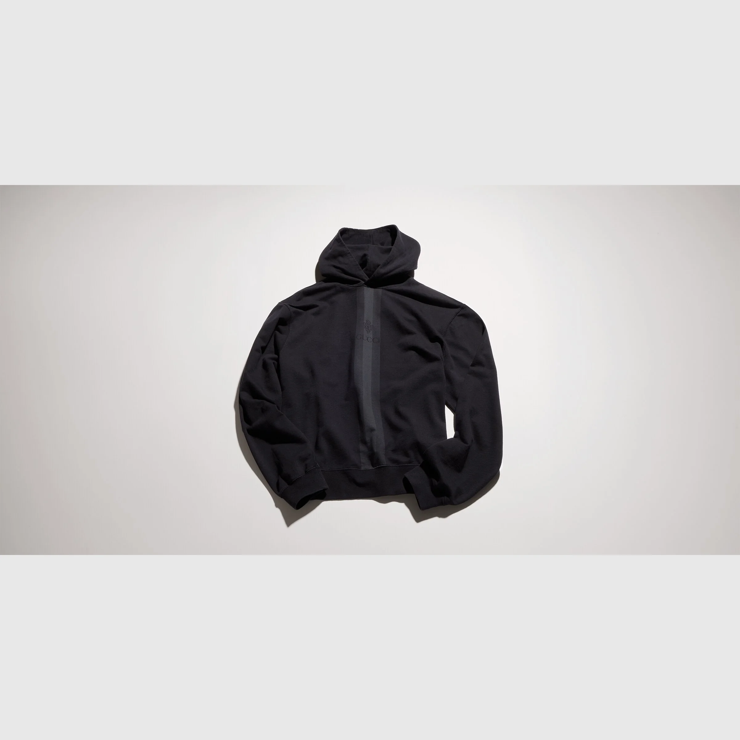 Cotton hooded sweatshirt with muted Web - 1