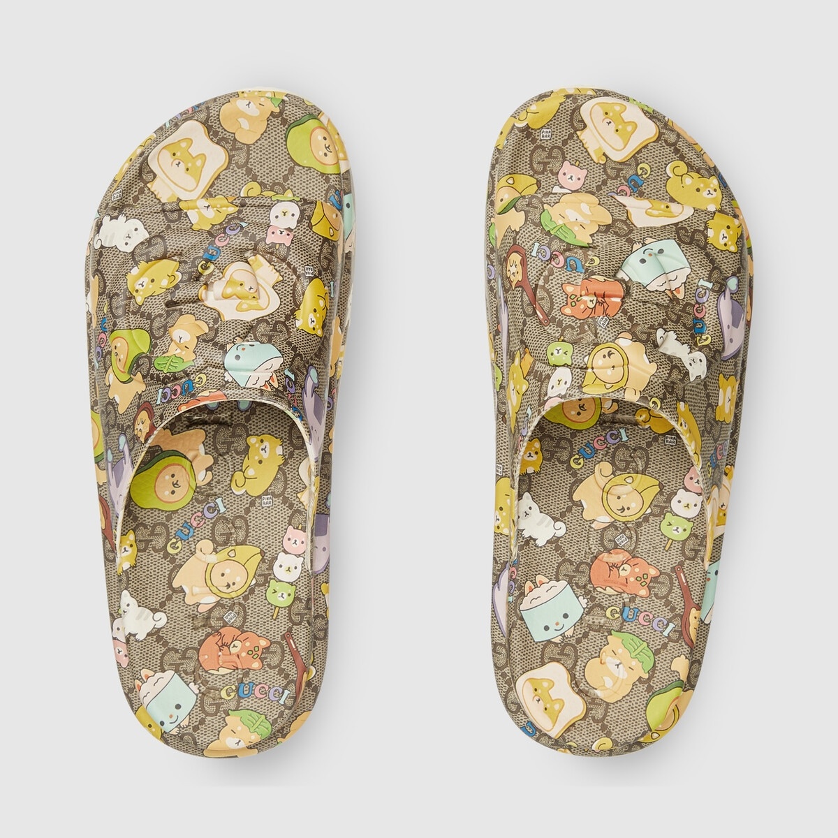 Gucci animal print rubber slide sandal - 5