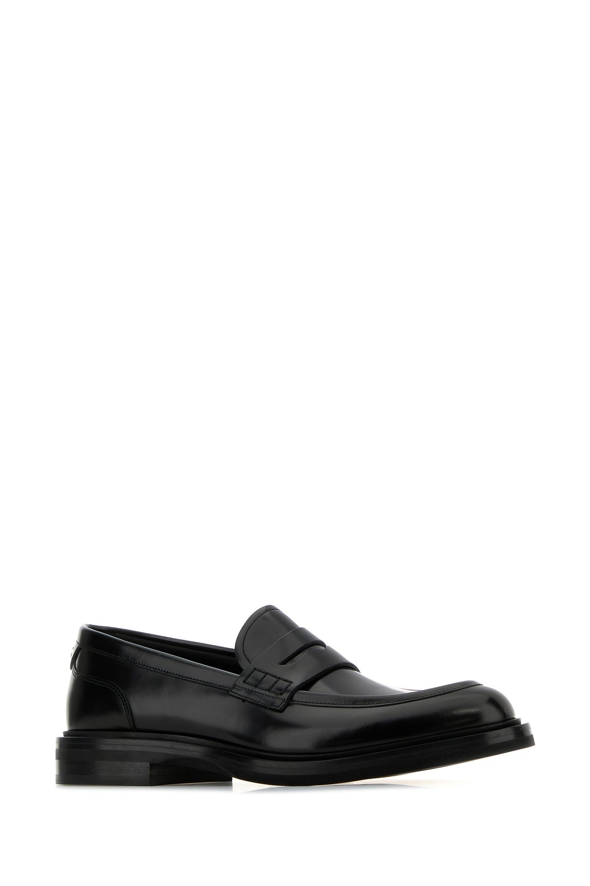 Black leather Altavilla loafers - 2