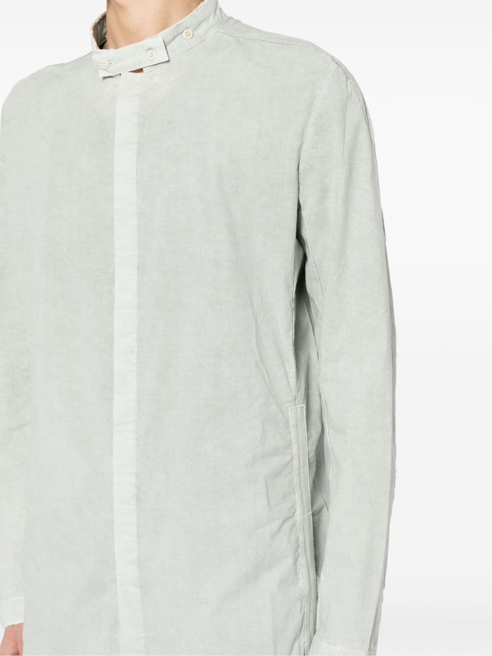 cotton-linen long shirt - 5