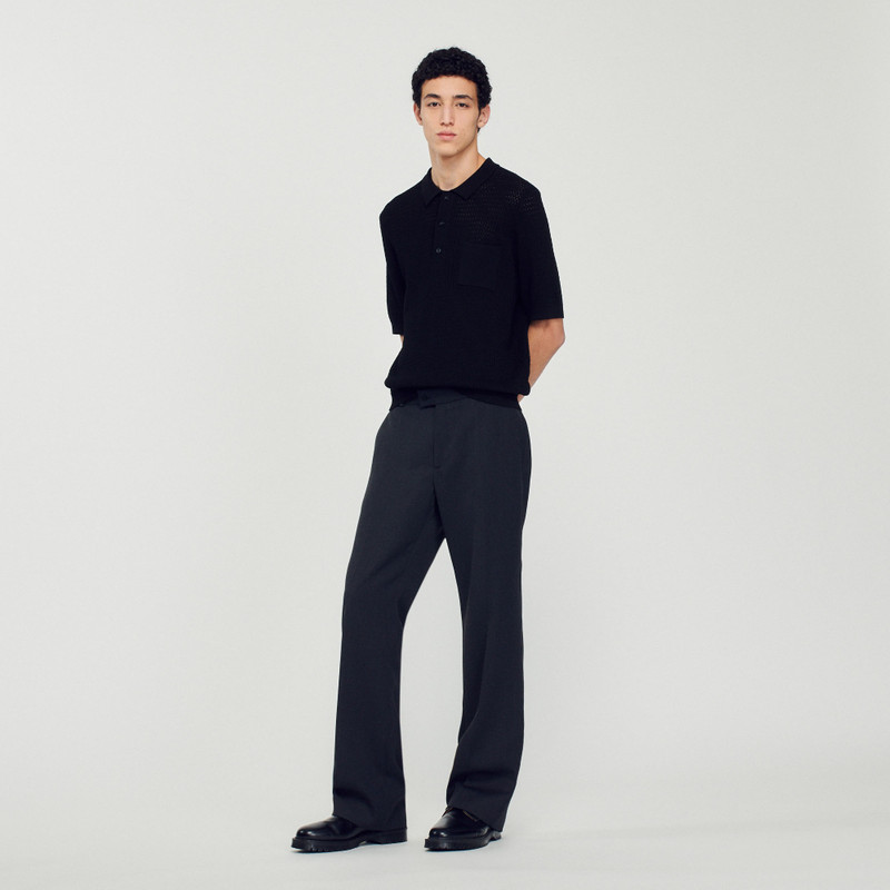 Sandro Short-sleeved polo sweater outlook