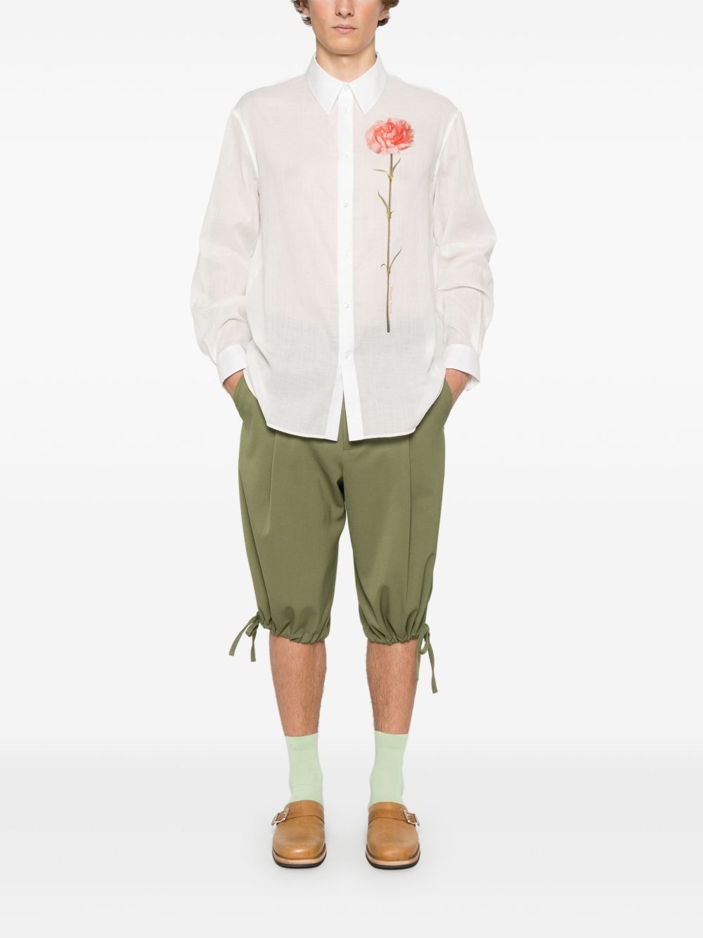 carnation-print shirt - 2