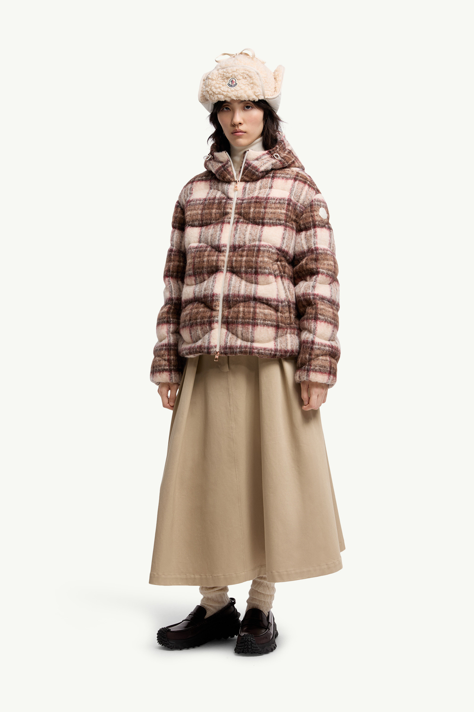 Cervi Wool Blend Hooded Short Down Jacket - 2