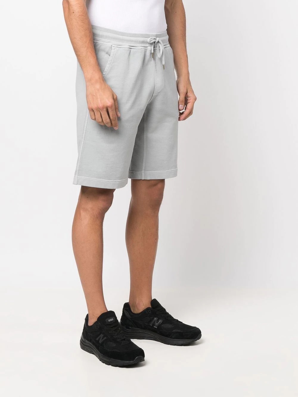 drawstring track shorts - 3