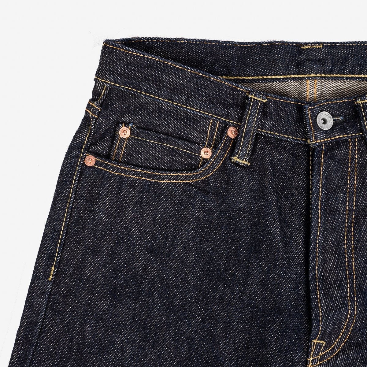 IH-888S-21 21oz Selvedge Denim Medium/High Rise Tapered Cut Jeans - Indigo - 6