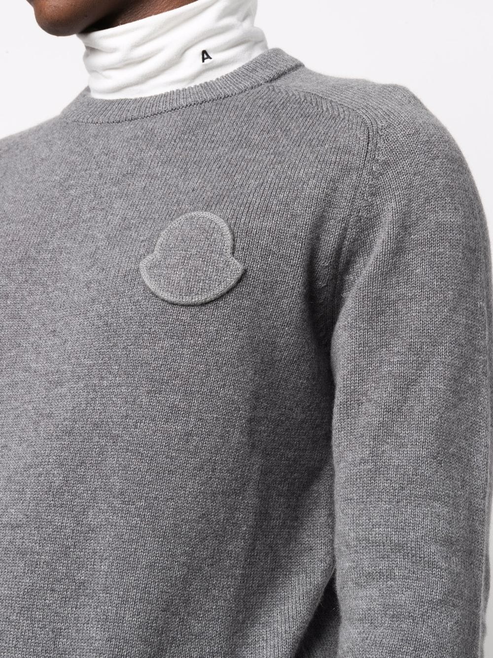 logo-patch cashmere jumper - 5