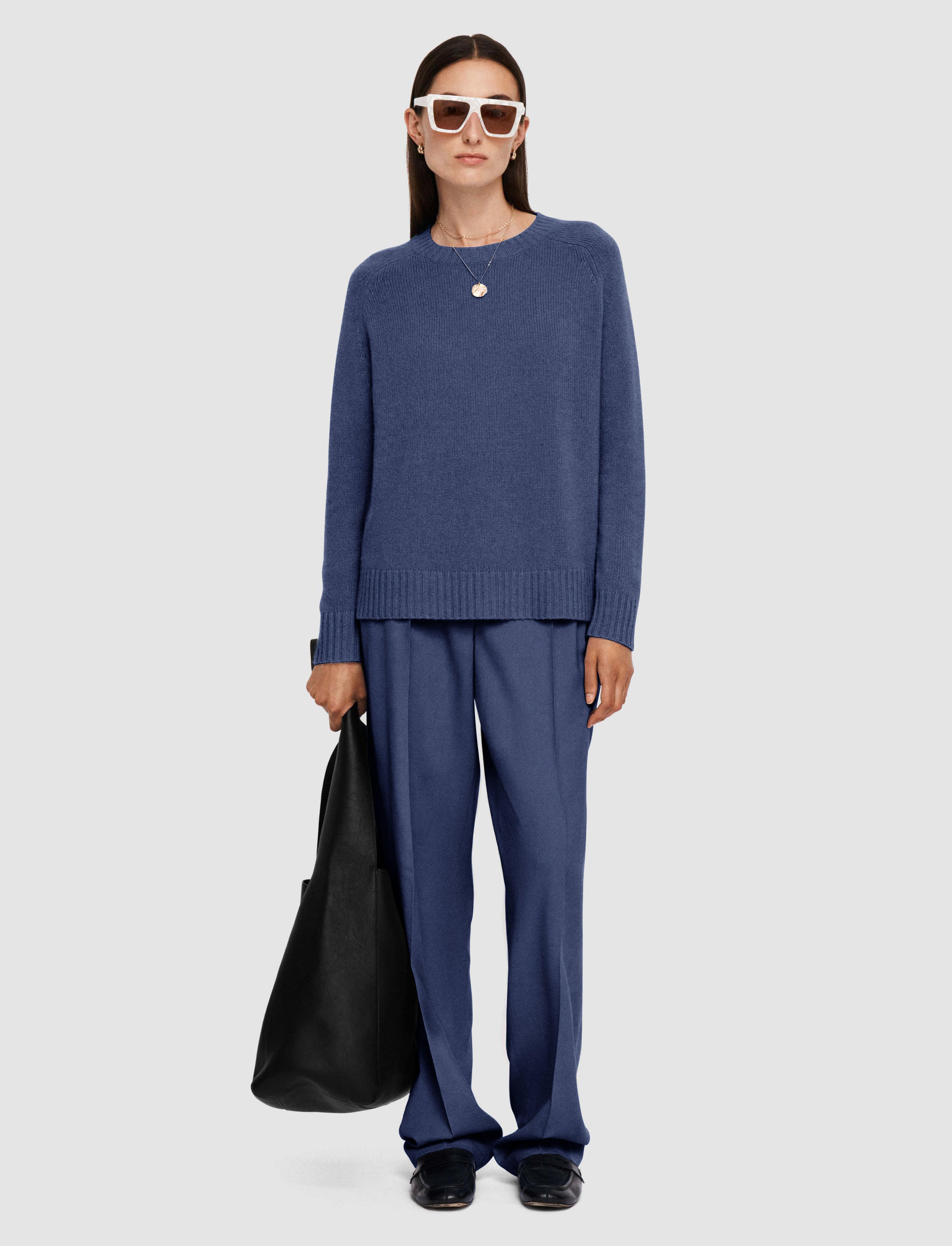 Open Cashmere Round Neck Jumper - 2