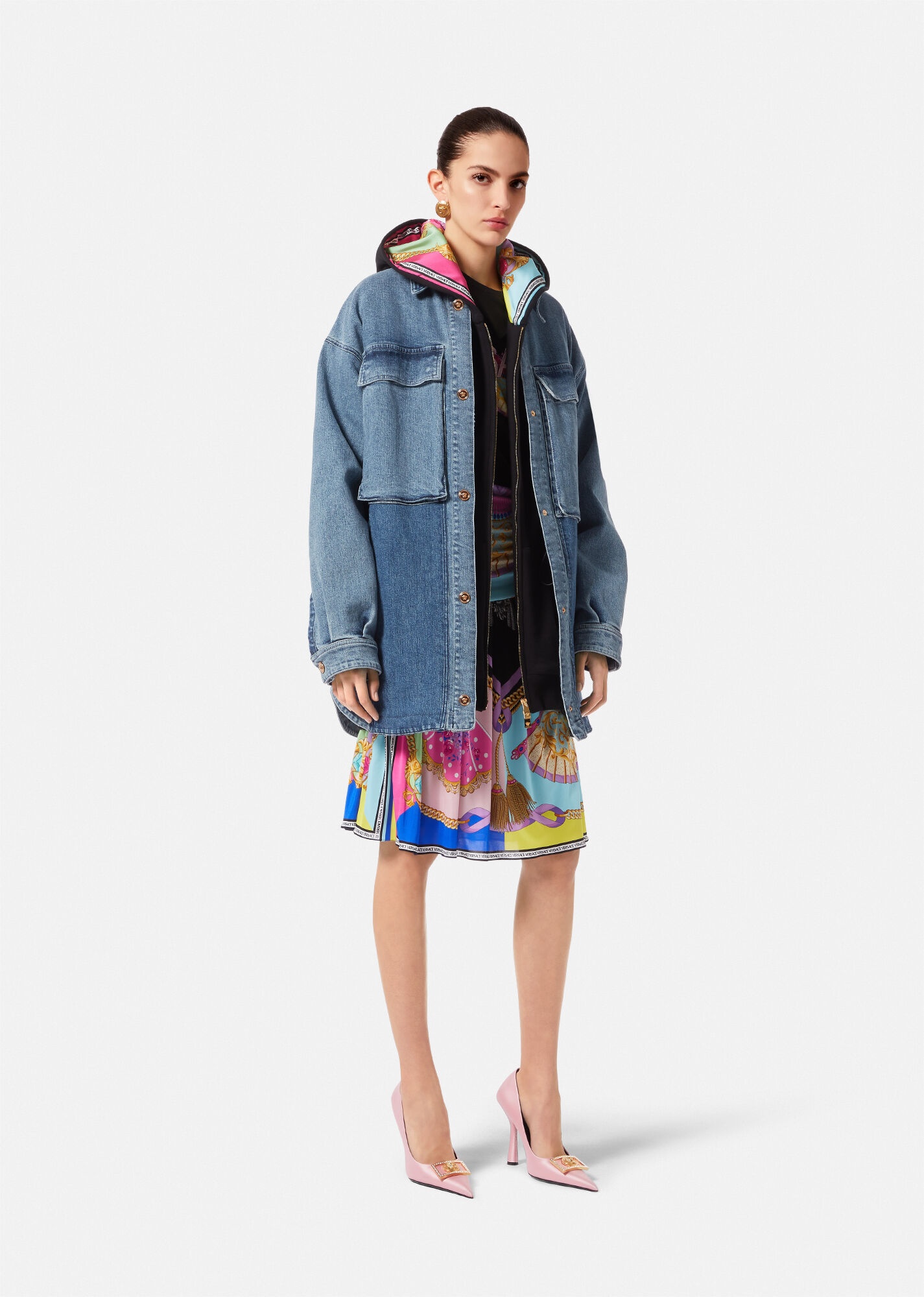 Denim Patchwork Overshirt - 2