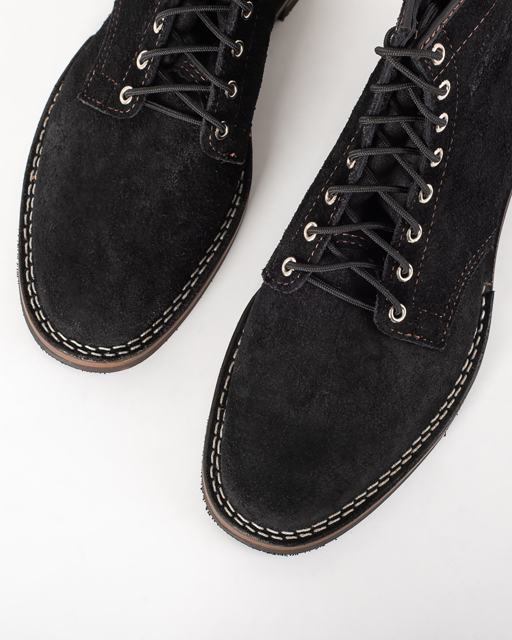 IHWE-FP-BLK Iron Heart Int'l x Wesco® - 7" Rough-Out Boot - Black. The "Foot Patrol" - 8