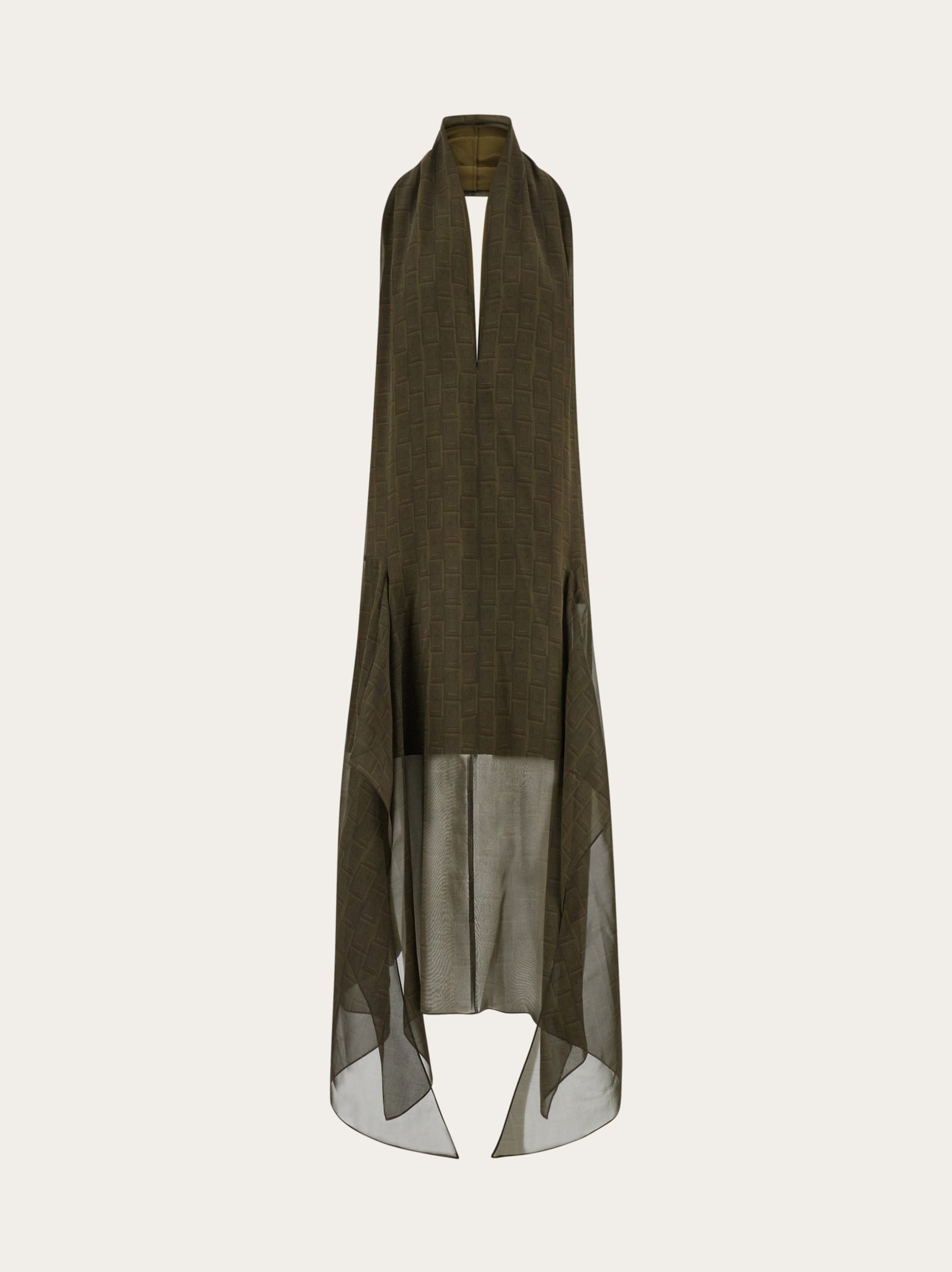 FERRAGAMO Ferragamo monogram georgette dress | REVERSIBLE