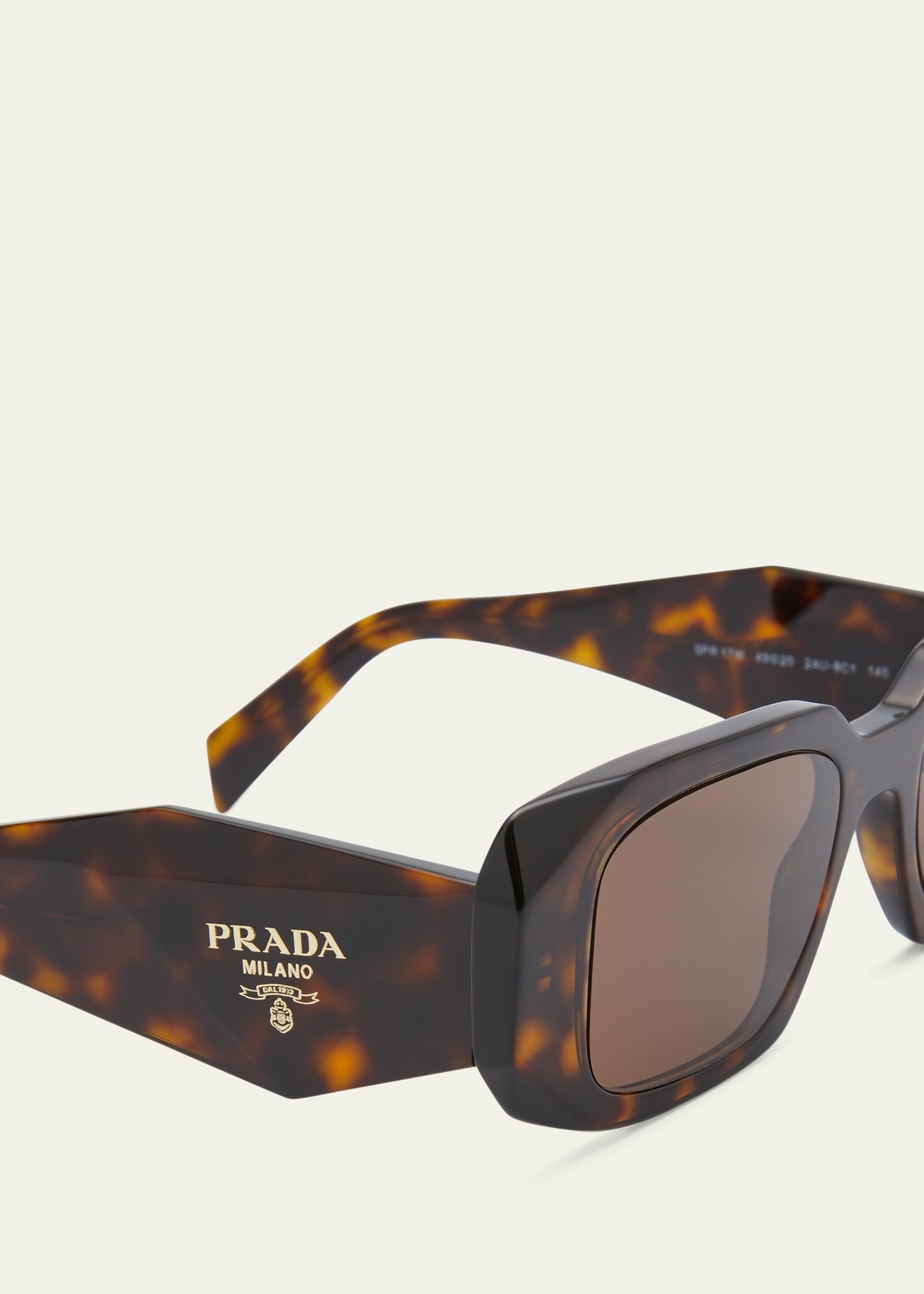 Men's Rectangle Acetate Logo Sunglasses - 3