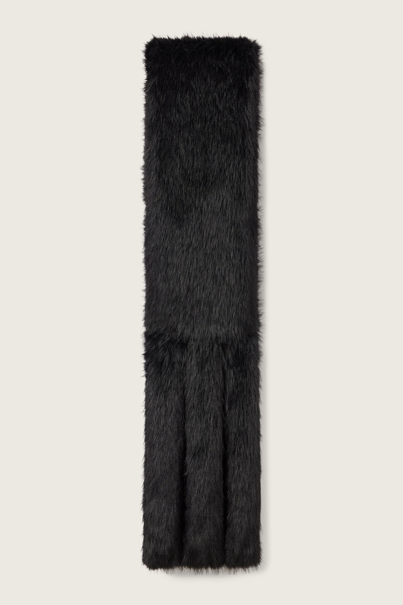 Triple Slit Faux Fur Scarf 1