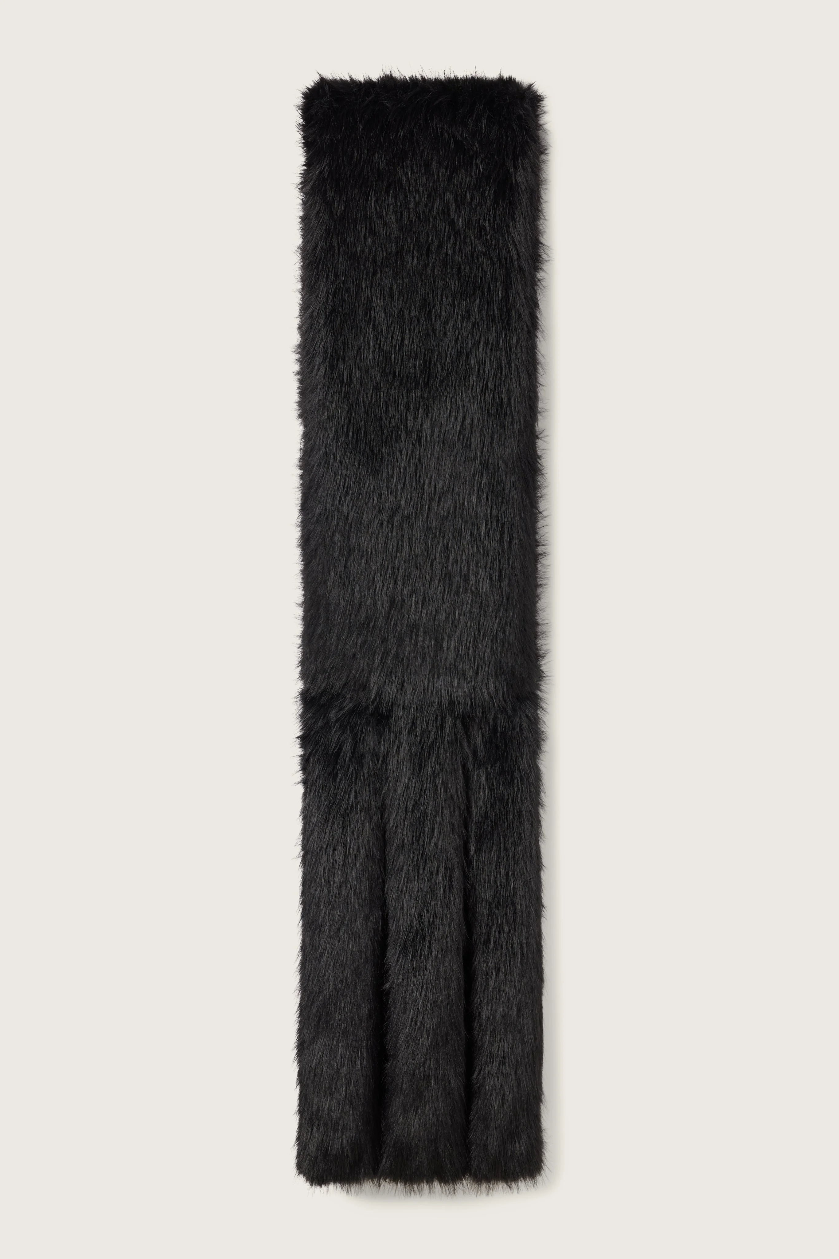Triple Slit Faux Fur Scarf - 1