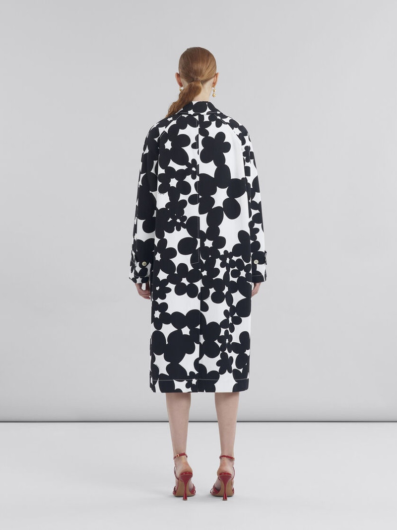 COTTON DUSTER COAT WITH BLACK AND WHITE DILLIES PRINT 3