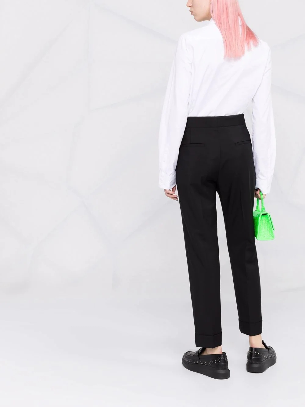 tailored straight-leg trousers - 6