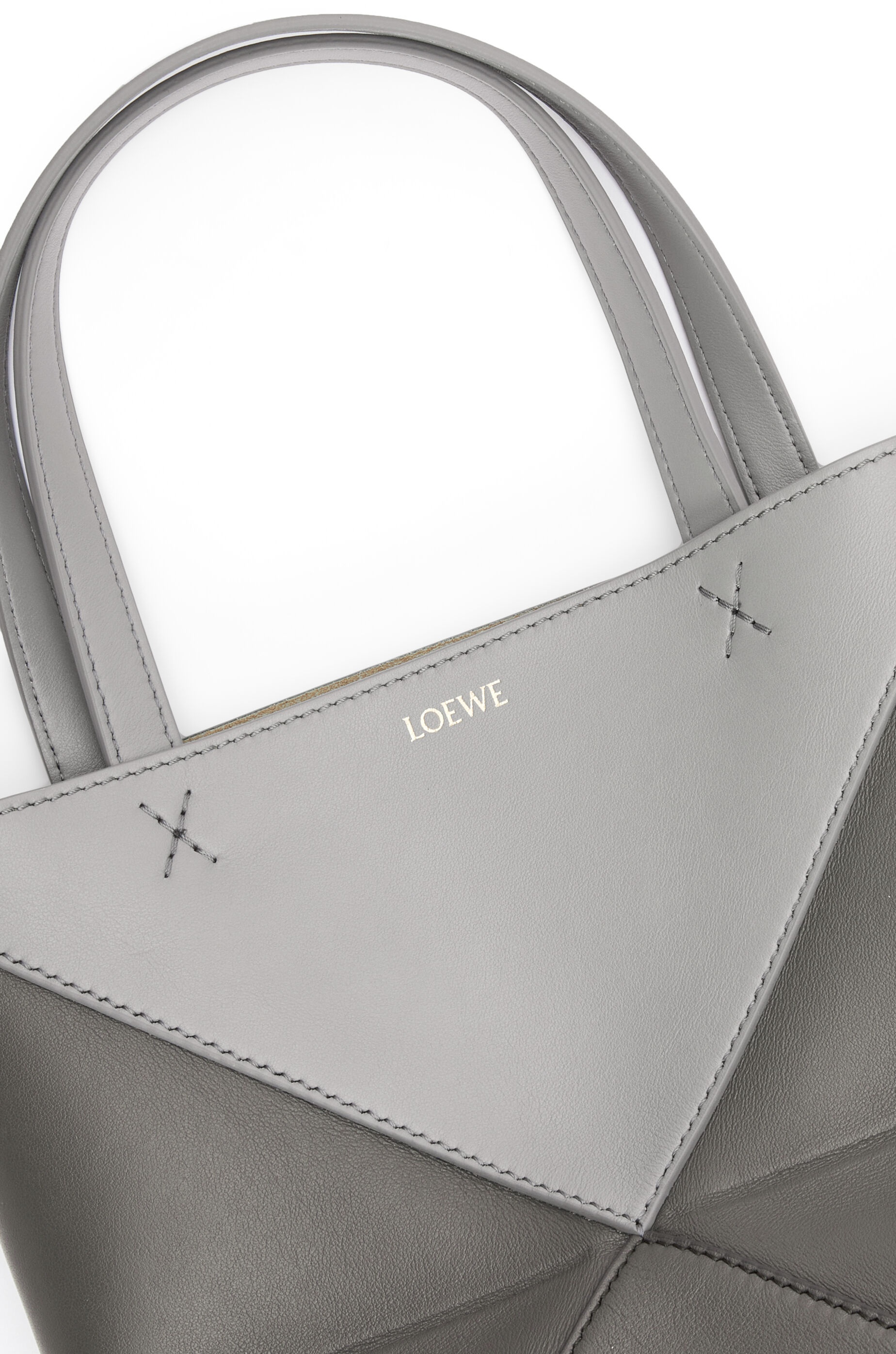 Mini Puzzle Fold Tote in shiny calfskin - 9