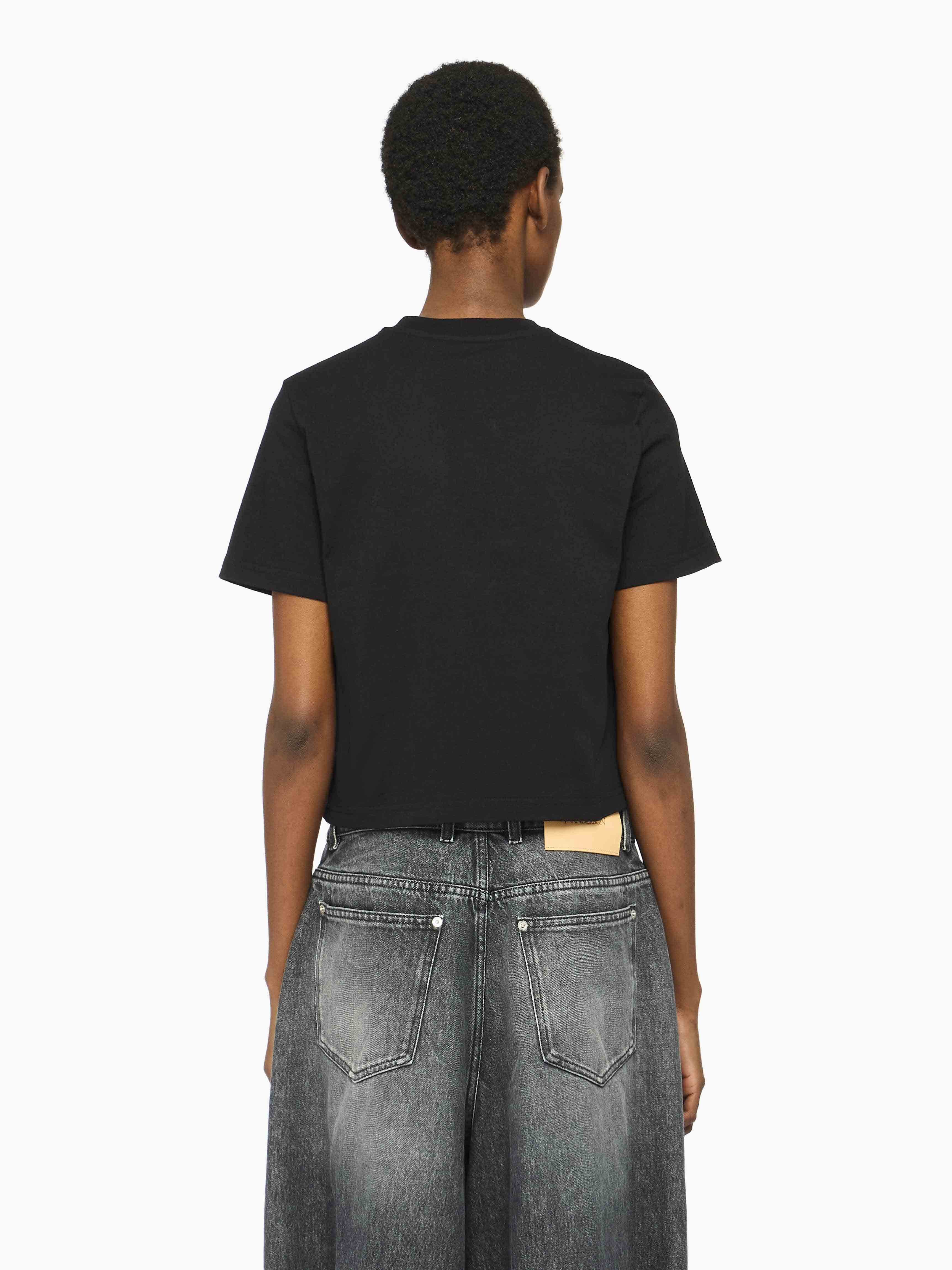 ANCHOR LOGO CROPPED PANELLED T-SHIRT - 3
