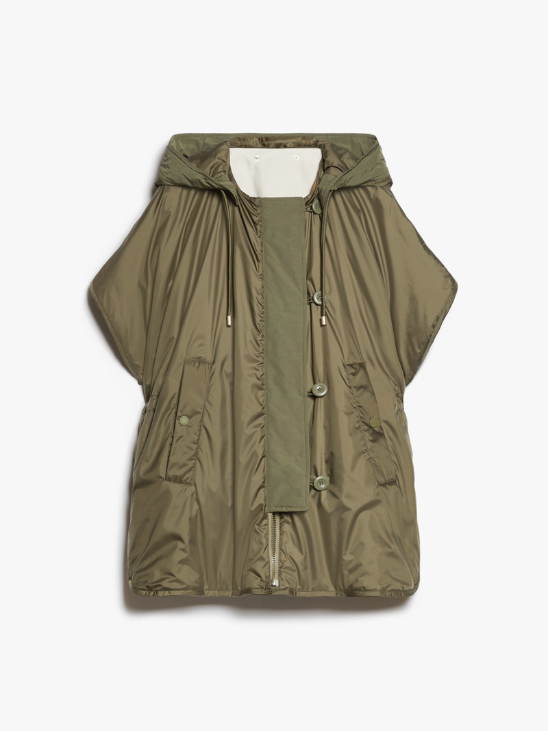 EGEMONE Water-repellent reversible canvas cape 1