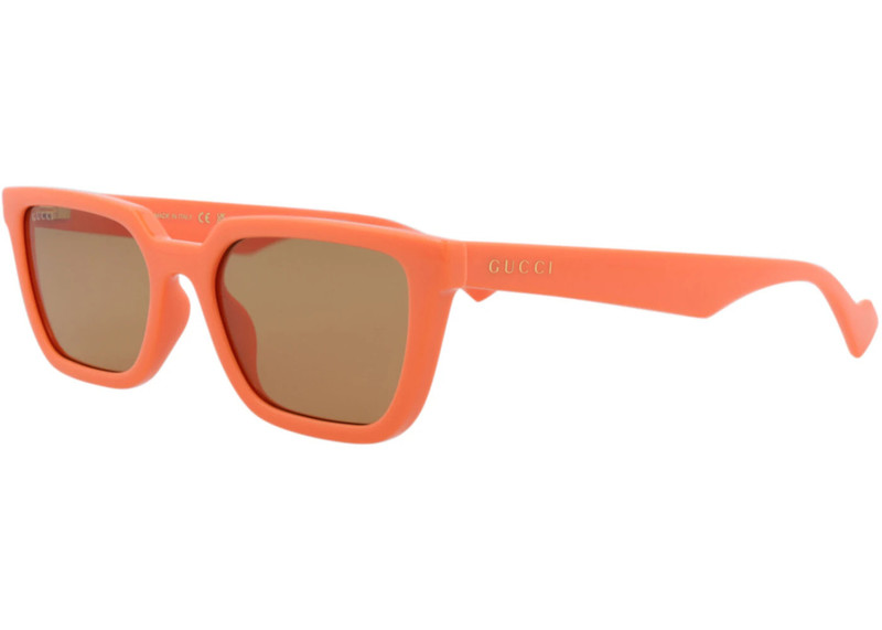GUCCI Gucci Square-Frame Injection Sunglasses Orange Orange Brown (GG1539S-30014815-004) outlook