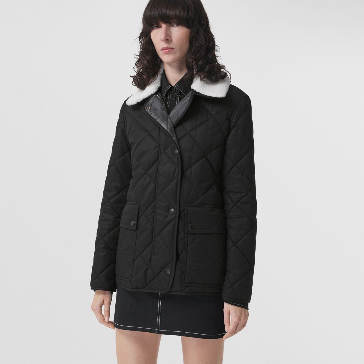 Diamond Quilted Cotton Gabardine Jacket - 7