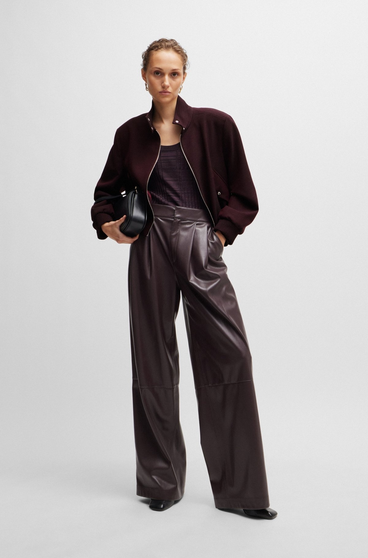 RELAXED-FIT ZIP-UP JACKET IN MELANGE TWILL - 3