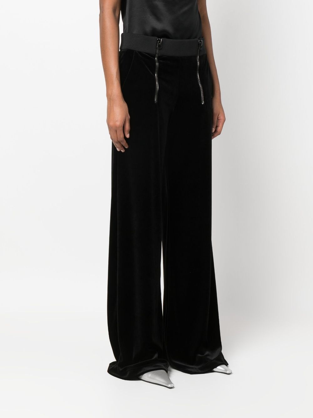 high-waisted wide-leg trousers - 3