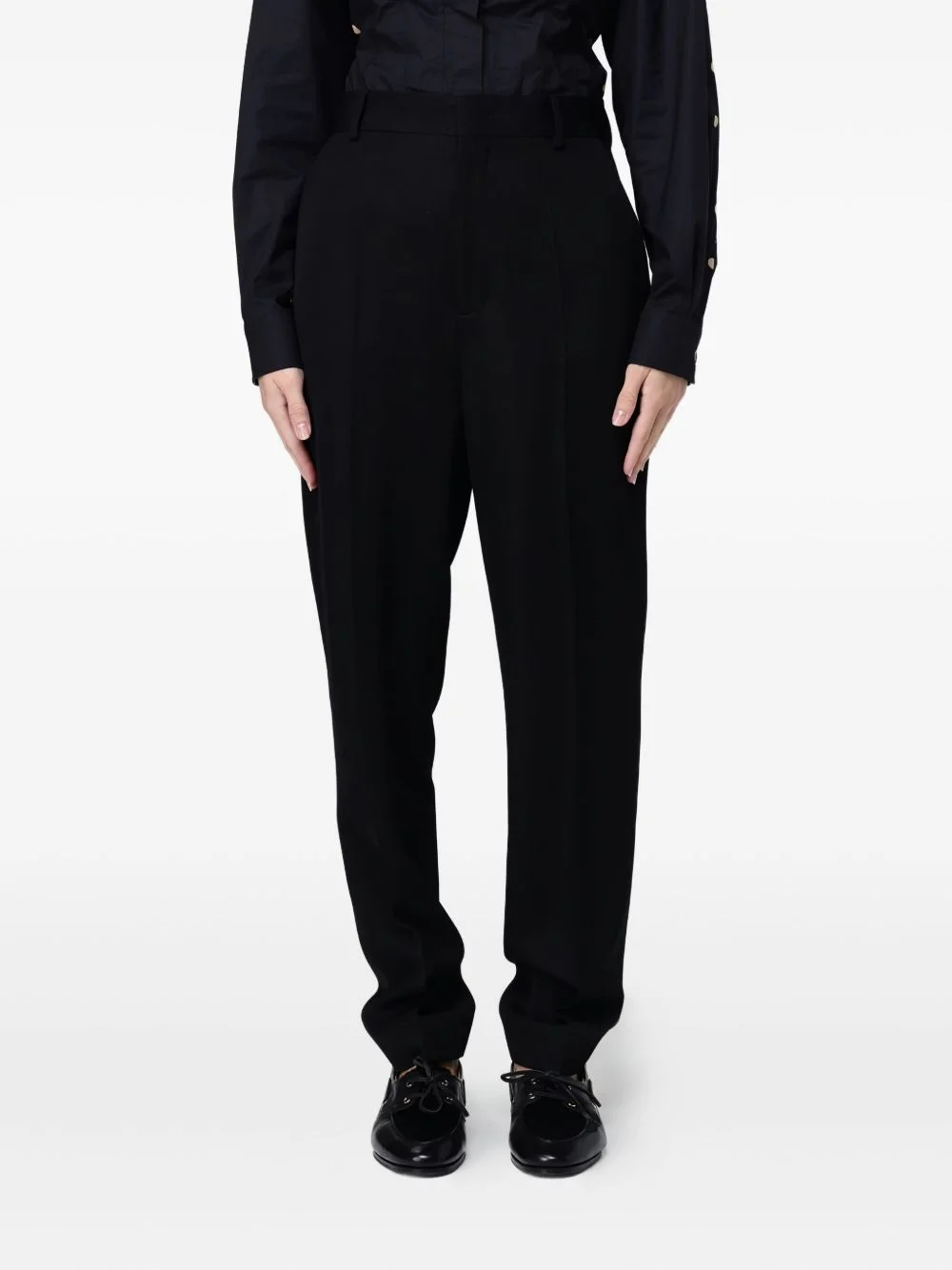 pressed-crease trousers - 1