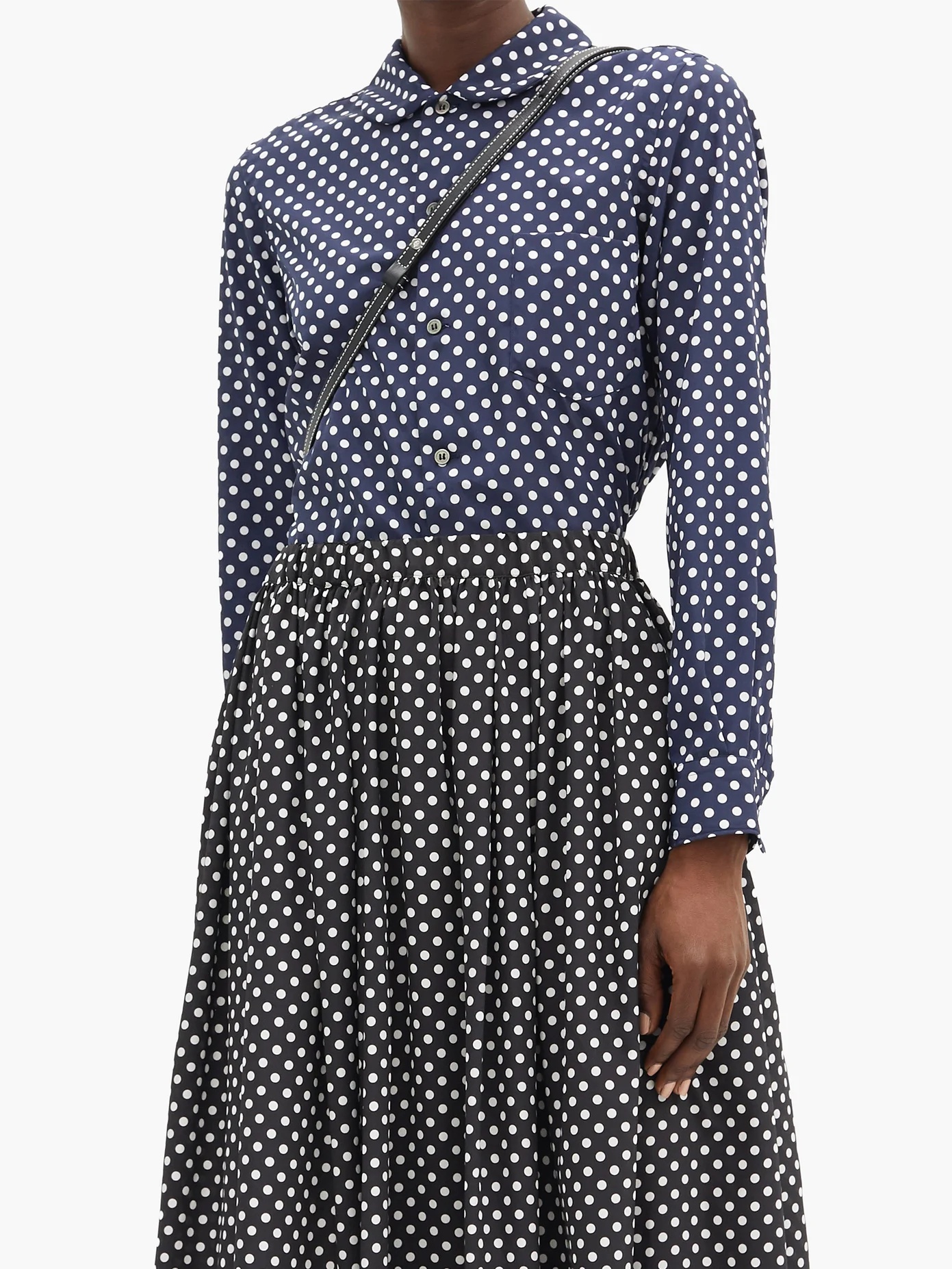 Polka-dot satin shirt - 2