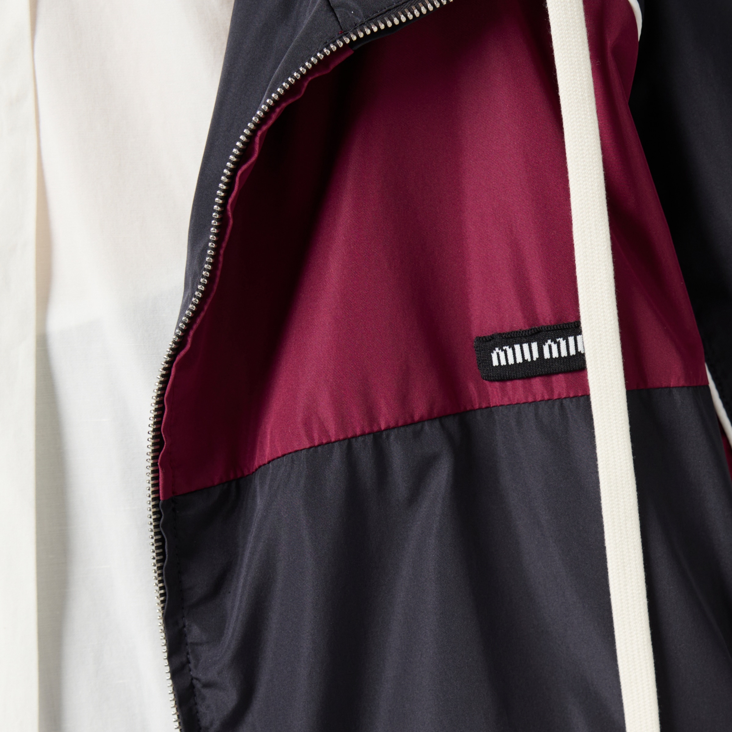 Technical silk zipper blouson jacket - 6