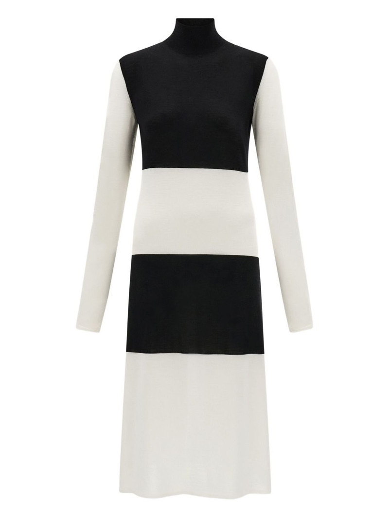 colour-block turtleneck dress 1