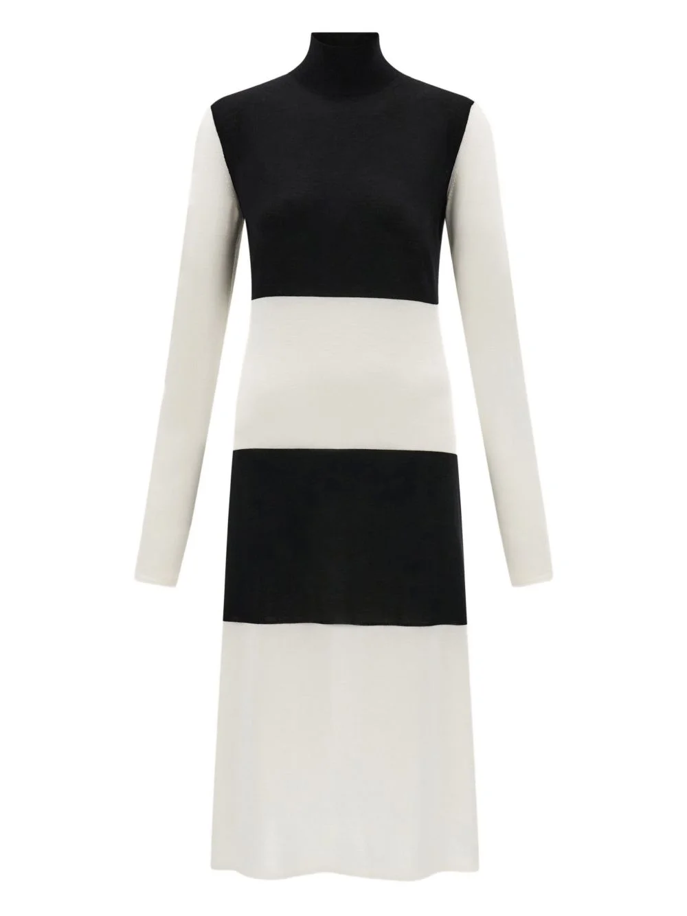 colour-block turtleneck dress - 1