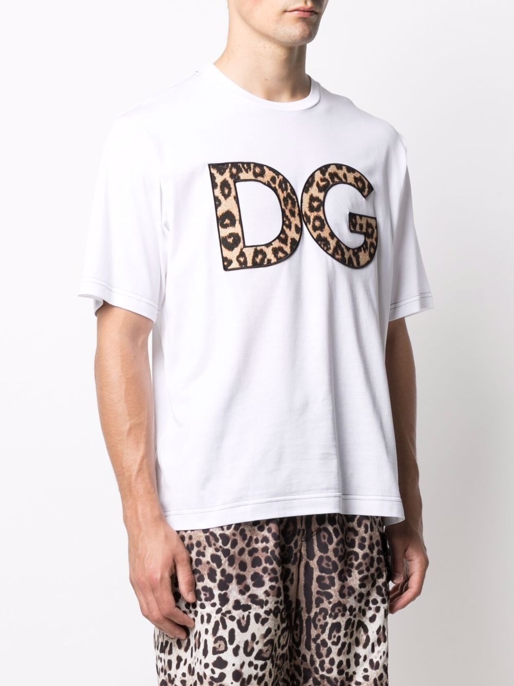 DG leopard-print patch T-shirt - 3