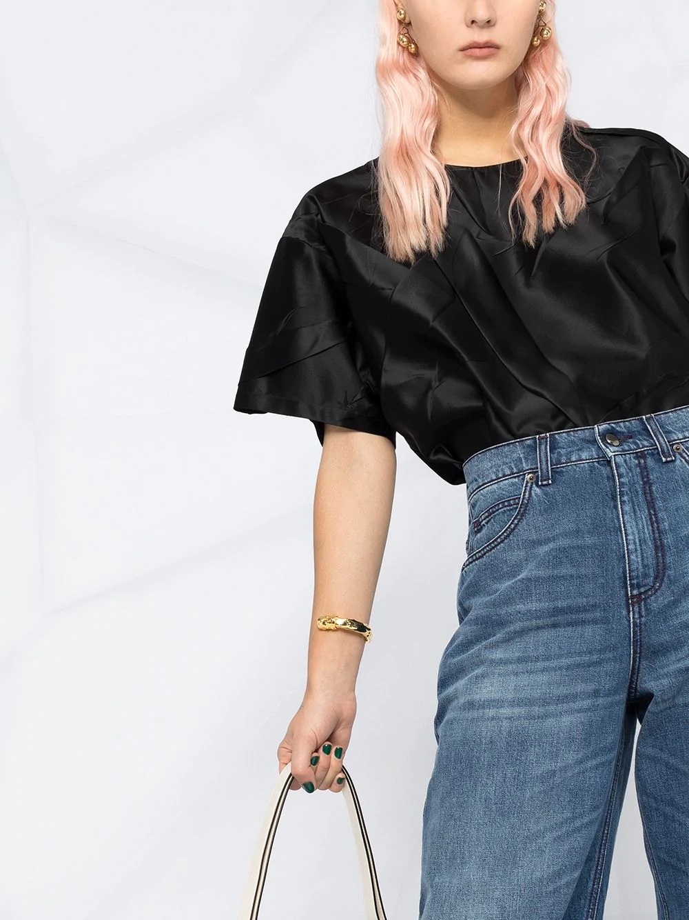 crinkled oversize top - 5