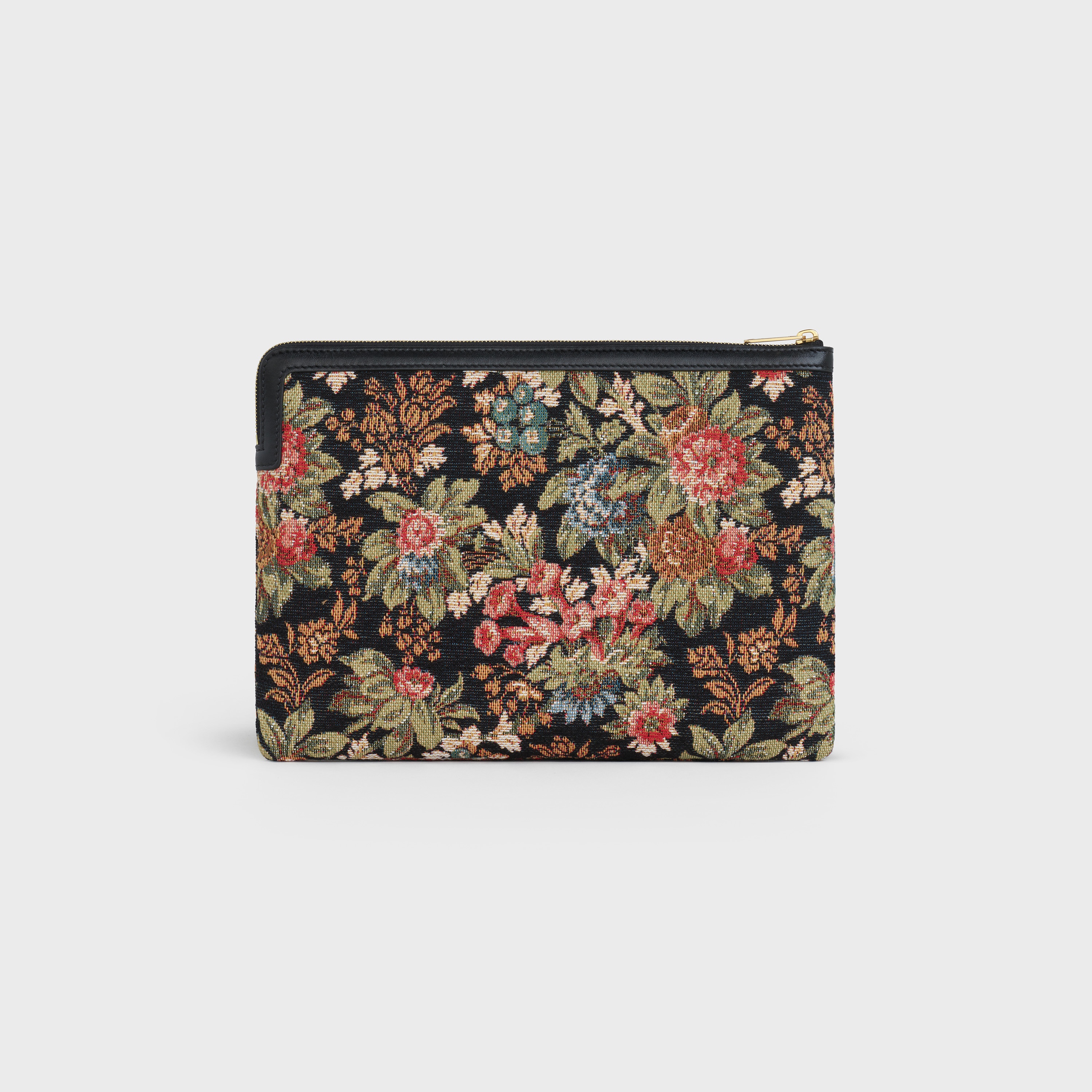 SMALL POUCH  IN  FLORAL JACQUARD WITH CELINE PARIS - 3