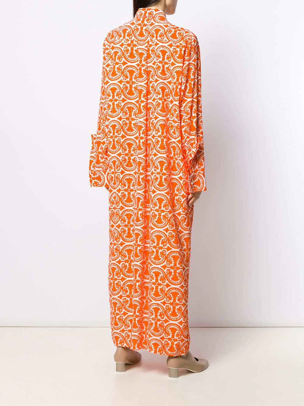 long printed shirt dress - 4