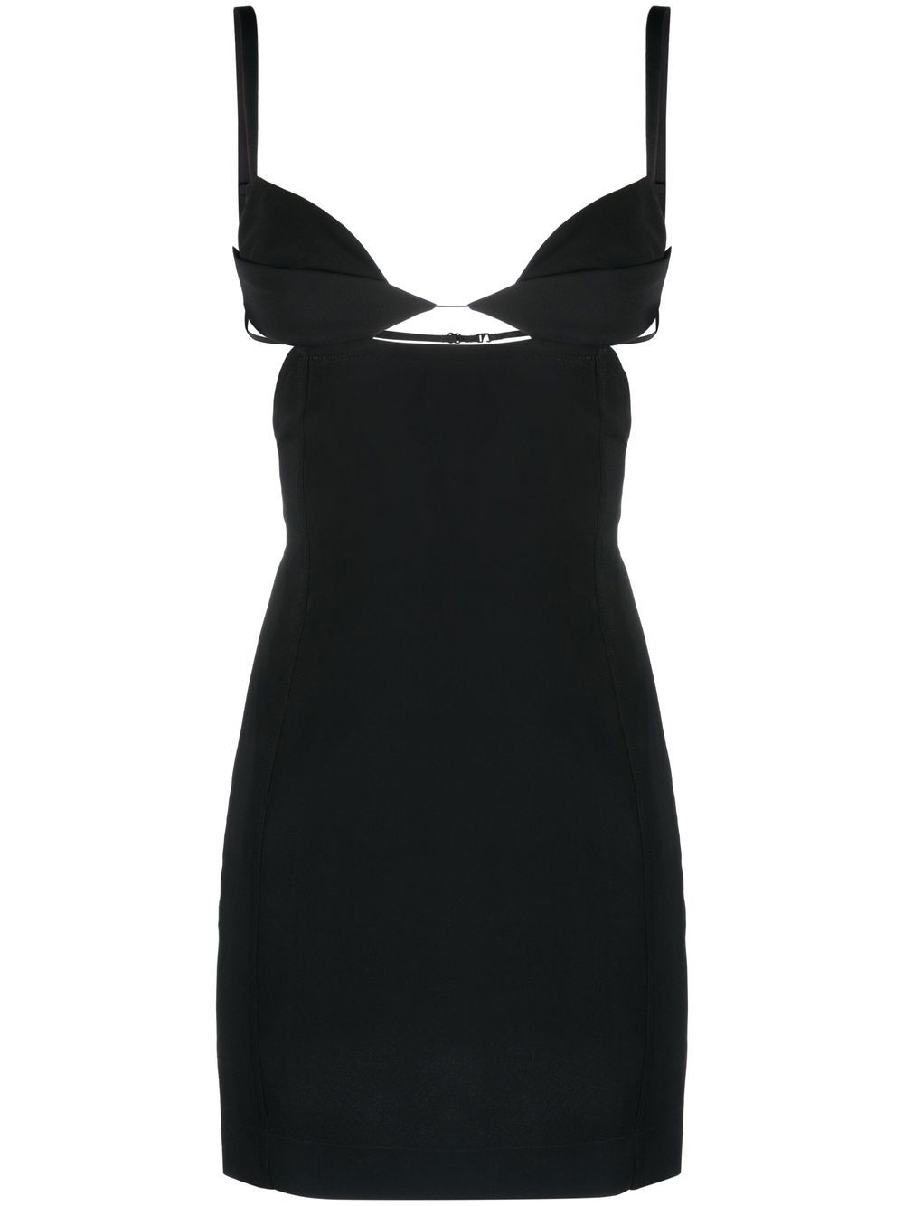 cut-out sleeveless mini dress - 1