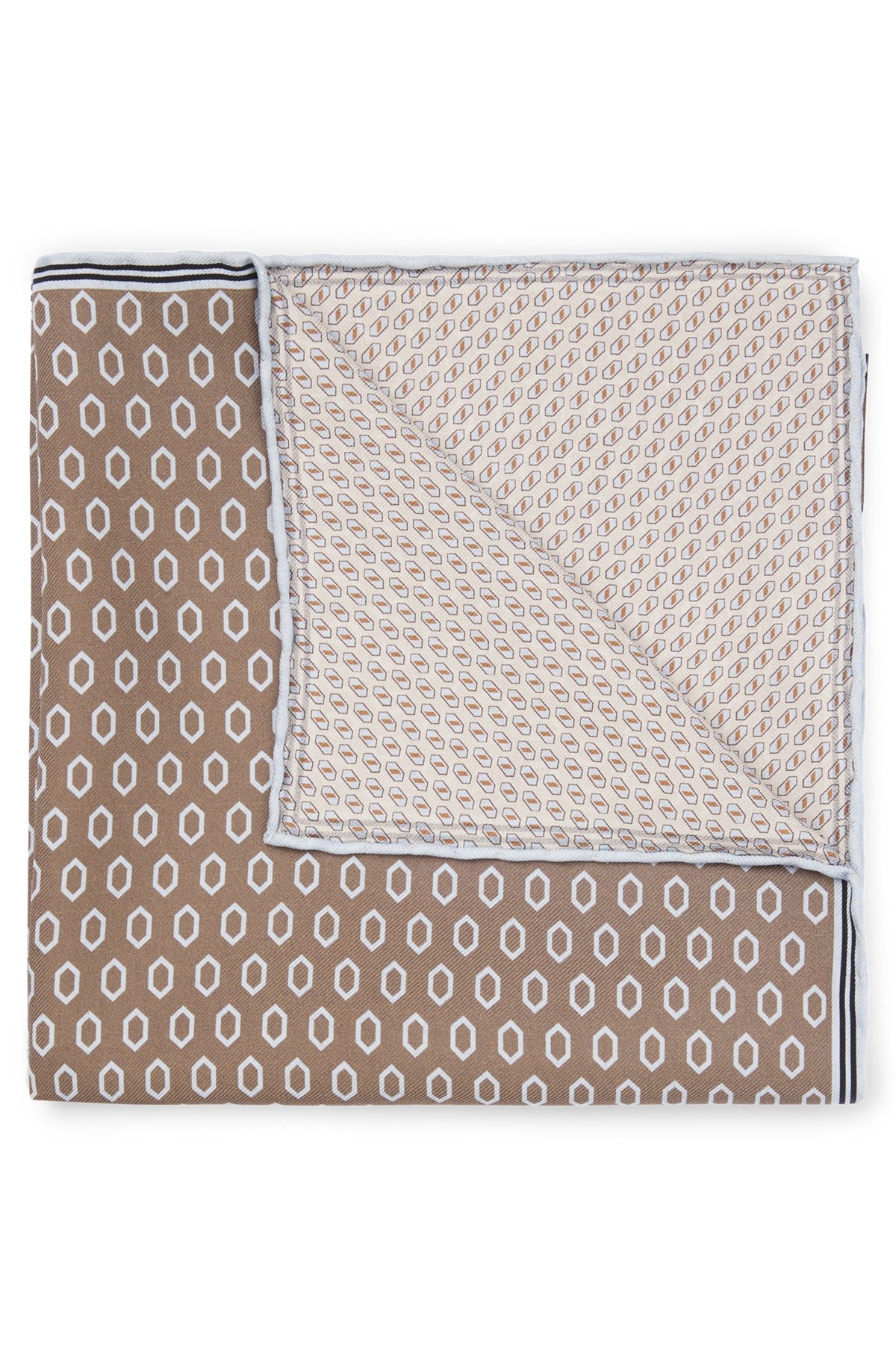 SILK POCKET SQUARE WITH SEASONAL PRINTS - 1