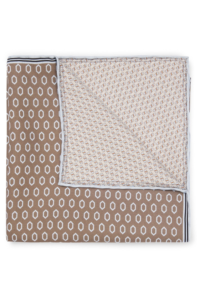 SILK POCKET SQUARE WITH SEASONAL PRINTS 1