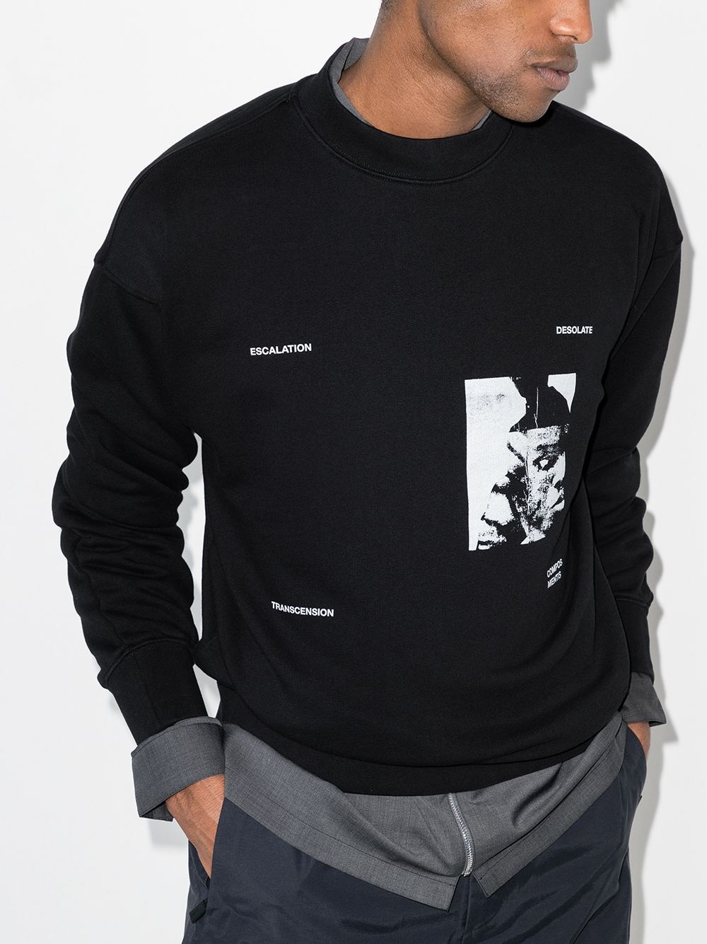 graphic-print crew-neck sweatshirt - 2