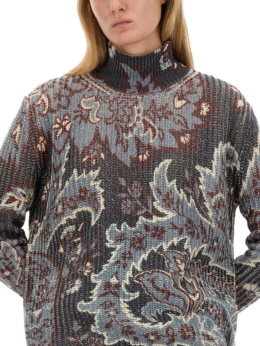 Etro Women Printed Wool Sweater - 4